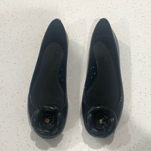 Late Spade ♠️ Flower Black Jelly Ballet Flats 10